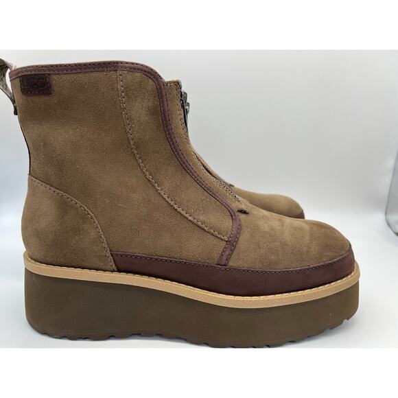UGG Cityfunc Zip Hickory Brown Boots 1158194 Women Size 9 - Picture 1 of 16